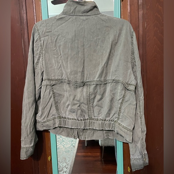 Jones New York Women’s Size L Retro Green Gold Zip up jacket - Picture 3 of 7